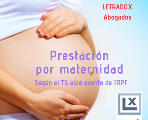 El TS declara que esta exenta la prestación por maternidad